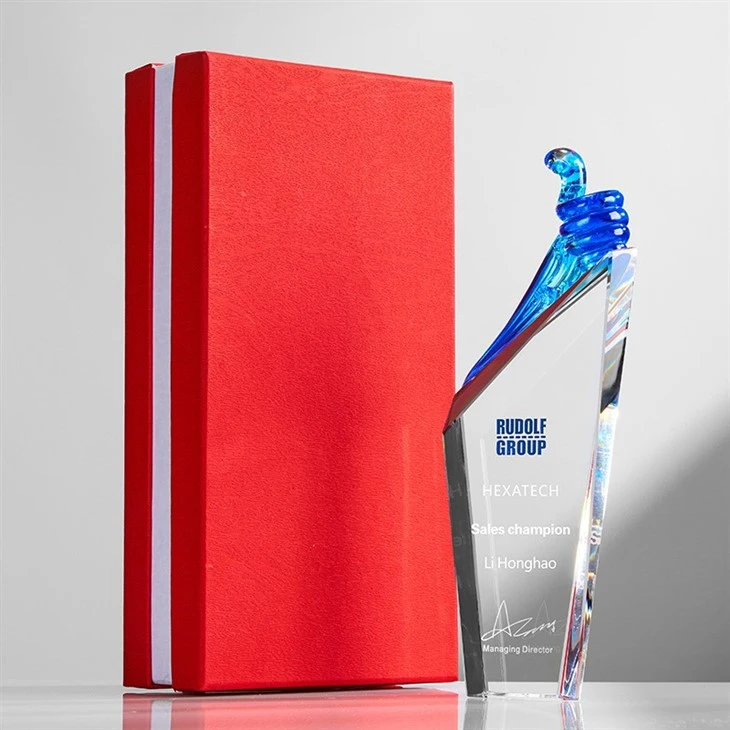 Premium Crystal Sculpture Recognition Trophy