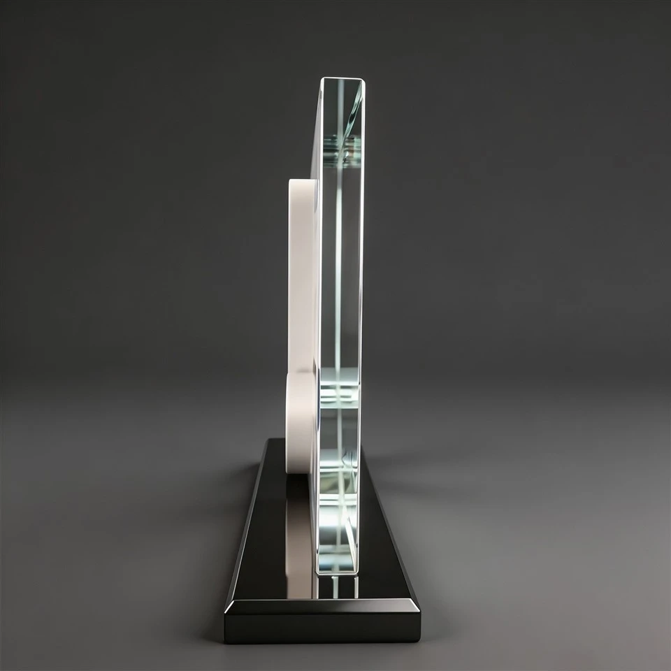 Geometric Frame Crystal Plaque best